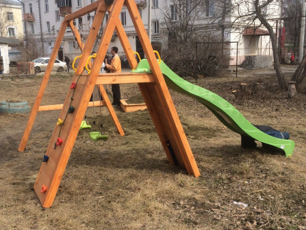 Детская площадка " Монголия" скаладром, горка , две качели